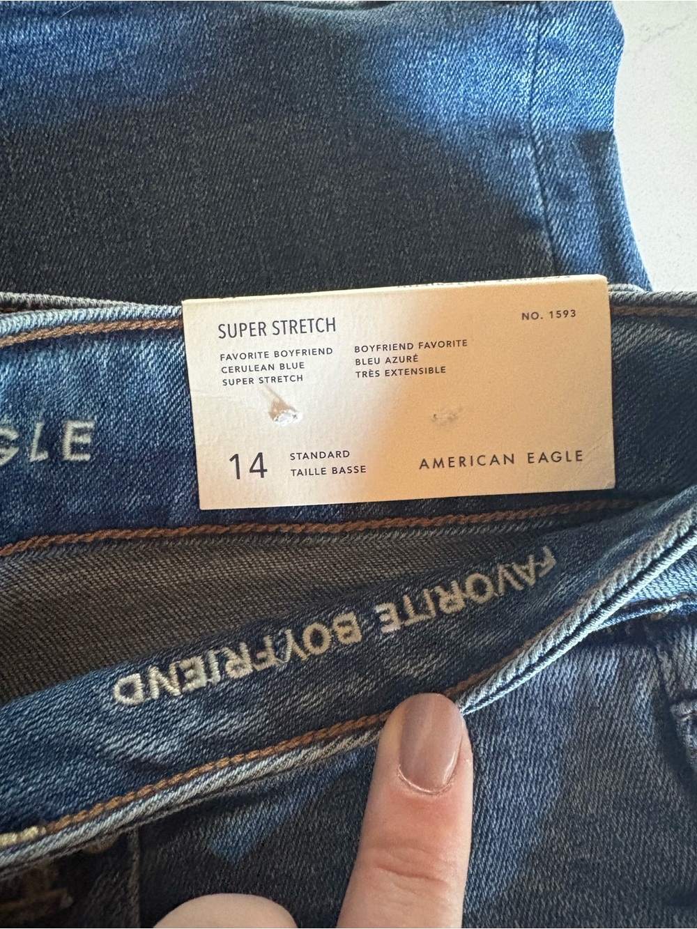 American Eagle Outfitters Super Stretch Boyfriend Jeans - Blue